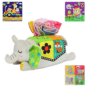Baby Tissue Box Rainbow  Play Paper Colorful for Kids Childen Elephant