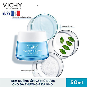 Kem Dưỡng Ẩm Cho Da Khô Da Mất Nước Và Da Nhạy Cảm Vichy Aqualia Thermal Light 50ml