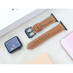 Mua Dây Da Đồng Hồ Da Bò Sáp Vintage  Dây đeo bằng da cổ điển thay thế dành cho Apple 1 2 3 4 5 6 - Đồng Hồ cổ Điển - Các Loại Swatch