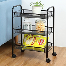 Kệ Đa Năng 3 Tầng Di Động Bánh Xe 360 Tiện Dụng Phong Cách Hiện Đại