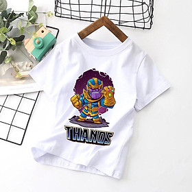 Áo Thun Trẻ Em In Thanos ATE09 - Size 6kg Đến 35kg - Chất Mềm Mịn - Form Basic Bé Trai Gái Mặc Được