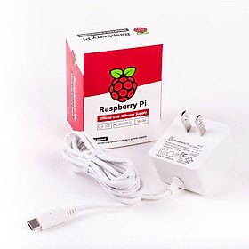 Hình ảnh Nguồn Official 5.1V - 3A type C white dành cho Raspberry Pi 4 Model B - Hàng Chính Hãng