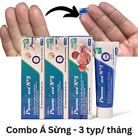 Combo 3 lọ Kem bôi da á sừng Plasmakare No5, phục hồi làn da nứt nẻ bong tróc,á sừng da tay, da đầu, gót chân,toàn thân, không cort