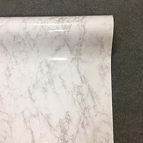 Decal vân đá hoa cương màu trắng - Giấy dán tường bàn tủ bếp có sẵn keo ( khổ 1,2m - Mẫu D1 )
