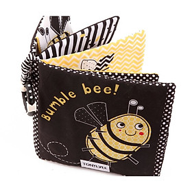 Đồ chơi - SÁCH VẢI SƠ SINH ĐEN TRẮNG BUMBLE BEE