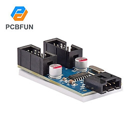 Bo mạch mở rộng PCBFUN chuyển đổi bo mạch chủ 1 sang 2 cổng Usb 2.0 9 pin sang hai cổng 9 chân