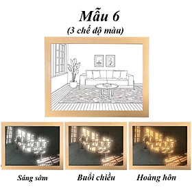 Đèn Tranh Led 3D Loại 3 Chế Độ Màu Dùng trang trí bàn học