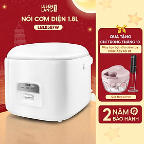 Mua Nồi cơm điện Lebenlang LBL0587  dung tích 1200ml  công suất lớn 500W  giữ nhiệt đến 4h  thiết kế đơn giản  tặng kèm xửng hấp  bảo hành 2 năm - hàng chính hãng
