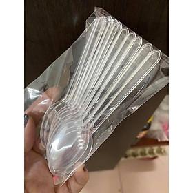 Mua Muỗng nhựa cứng 12cm (Set 10c) ăn chè  kem  bánh