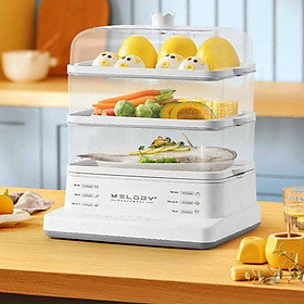 Mua Nồi hấp điện 3 tầng đa năng  dung tích lớn 20L và 24L có chức năng đặt lịch hấp thông minh Hàng chính hãng