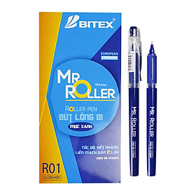 Combo 3 cây Bút lông bi Bitex R01 Xanh / đỏ / đen ngòi 0.5mm