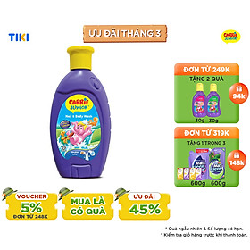 Sữa Tắm Gội cho bé Carrie Junior Hương Tinh Chất Sữa 280g