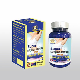Thực phẩm chức năng Viên uống giảm cân Super Fat to go With Forskolin - (30 viên/hộp)