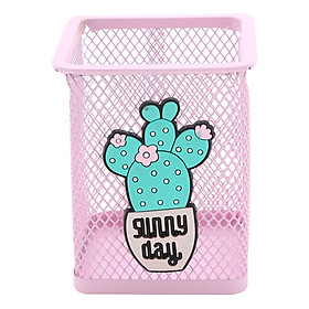 Cốc Cắm Bút Sắt Vuông - Xương Rồng