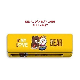 Combo 3 tấm GẤU VÀNG BROWN - Decal dán tủ lạnh