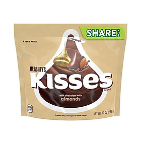 Mua TÚI 283g SOCOLA SỮA HẠNH NHÂN Hershey s Kisses Almond Chocolate Candy  Share Bag (10oz)