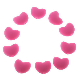 10pcs Silicone Baby Feeding Teether Multicolor Heart Beads Teething DIY Necklace Jewelry Making