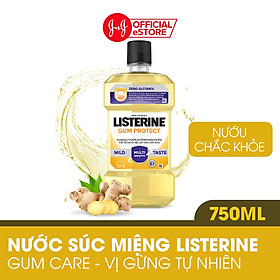 Nước Súc Miệng Giúp Nướu Chắc Khỏe Listerine Gum Protect Zero Alcohol - Dung Tich 250ml -750ml