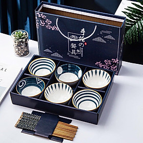 Mua Bộ Sản Phẩm Chén Phong Cách Nhật Bản (Kèm Hộp Quà) Tặng Đũa