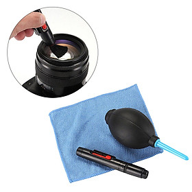 3 IN 1 Camera Cleaning Kit Reusable Air Blower for DSLR Optical Lens VCR