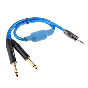 3.5mm 1/8'' TRS To Dual 6.35mm 1/4'' TS Mono Stereo Cable Splitter Cord 50cm