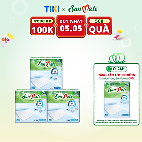 Combo 3 Tấm lót SunMate cải tiến mới 20 miếng/gói size M (45 x 70cm)