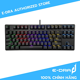 Bàn phím chơi game cơ e-dra ek387l rainbow - hàng chính hãng