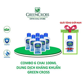 COMBO 6 CHAI DUNG DỊCH RỬA TAY KHÔ GREEN CROSS 100ML