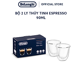 Mua  Hàng chính hãng  Bộ 2 ly thủy tinh espresso DeLonghi (90ml)