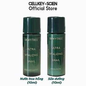 Hình ảnh Review Set Dưỡng Trắng Da Ốc Sên Cấp Ẩm Se Khít Lỗ Chân Lông Và Chống Lão Hóa Dewytree Ultra Vitalizing Snail 20ml