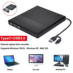 Mua Ổ ĐĨA DVD RW CẮM NGOÀI CHO LATOP DESTOP OS  ĐỜI MỚI 3.0 Hỗ trợ cổng Type C