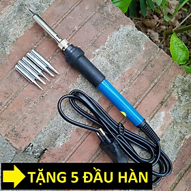 Mỏ hàn chì - Mỏ hàn thiếc điều chỉnh nhiệt độ 936 công suất 60w siêu bền + Tặng kèm 5 đầu hàn - Cá Mập Trắn