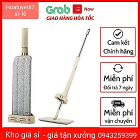 Hình ảnh Cây lau nhà tự vắt phẳng thông minh xoay 360 độ( 2 bông lau)