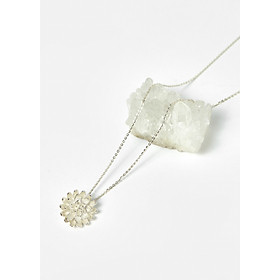 Dây chuyền mặt hoa mẫu đơn bạc - Ngọc Quý Gemstones