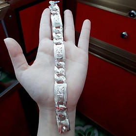 Lắc tay nam bạc ta cao cấp hình đầu rồng  YN JEWELRY