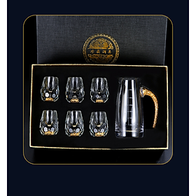 Mua Bộ bình và ly mắt trâu pha lê mạ gold sang trọng (Hộp quà tặng)