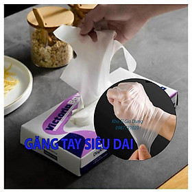Hộp găng tay rửa bát làm bếp vệ sinh VictoriaBay bao tay siêu dai chất liệu TPE không mùi