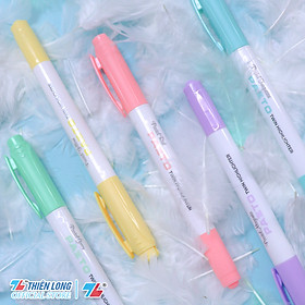 Bút dạ quang màu Pastel Thiên Long Pazto HL-016 - Bút dạ quang rửa được