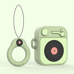 Bao Case Cho Airpods 1/ Airpods 2 Hình Máy Nghe Nhạc Retro