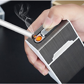 Mua Bật lửa HDA6 sạc usb đựng thuốc (tặng ví đựng thẻ card )