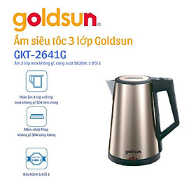 Mua Ấm siêu tốc 3 Lớp Goldsun GKT2641G 1 7 Lít - Hàng Chính Hãng