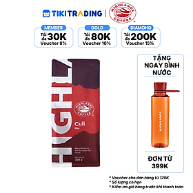 [ ĐƠN 399K TẶNG 1 BÌNH NƯỚC HIGHLANDS]  Cà phê rang xay Culi Highlands coffee 200g