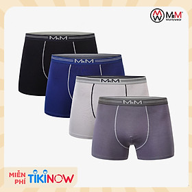 Combo 4 Quần Sịp Đùi Nam Quần Lót Nam Boxer Sợi Tre Mềm Mịn Siêu Thoáng Mát, Co Giãn 4 Chiều MRM FASHION ( 4 màu)
