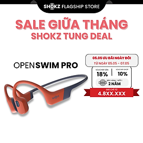 [MỞ BÁN] Tai Nghe Thể Thao Truyền Âm Thanh Qua Xương SHOKZ OPENSWIM PRO S710 Bluetooth Kết Hợp Lưu Trữ MP3 32GB - Hàng Chính Hãng - Màu đỏ