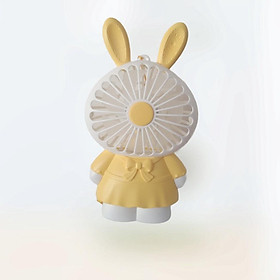 Mua Hộp Quạt Bàn Pin Thỏ + Sạc Usb + Dây Cute Fan