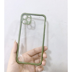 ỐP VIỀN MÀU LƯNG TRONG, CHỐNG Ố, CHỐNG SỐC BẢO VỆ CAMERA DÀNH CHO IPHONE 11 PRO MAX