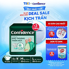 Tã dán người lớn CONFIDENCE CLASSIC DAY size M/L gói 15 miếng