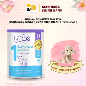 Sản phẩm dinh dưỡng công thức Bubs Easy-digest Goat Milk Infant Formula 1 (0–6 tháng)