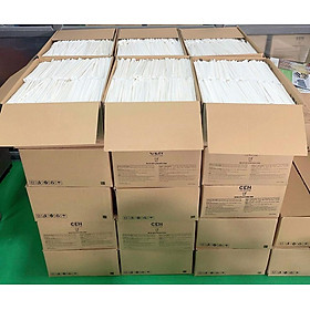 Mua 2500 ống hút màu trắng 6x197mm Clean paper straw (không màng bọc) dùng uống cà phê nước ngọt