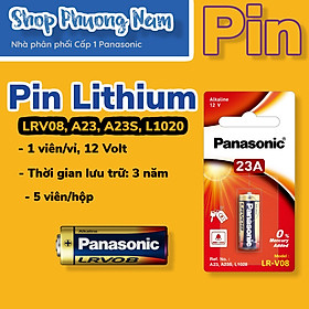 Hộp gồm 5 vỉ pin kiềm siêu nhỏ A23 12V Panasonic LR-V08T/1B (Hàng chính hãng) 